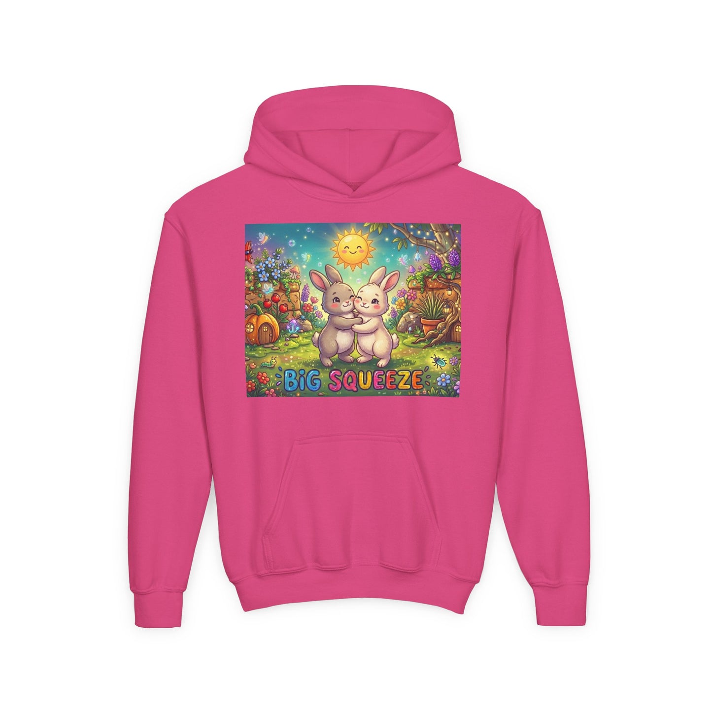 Big Squeeze Bunny Youth Heavy Blend Hooded Sweatshirt