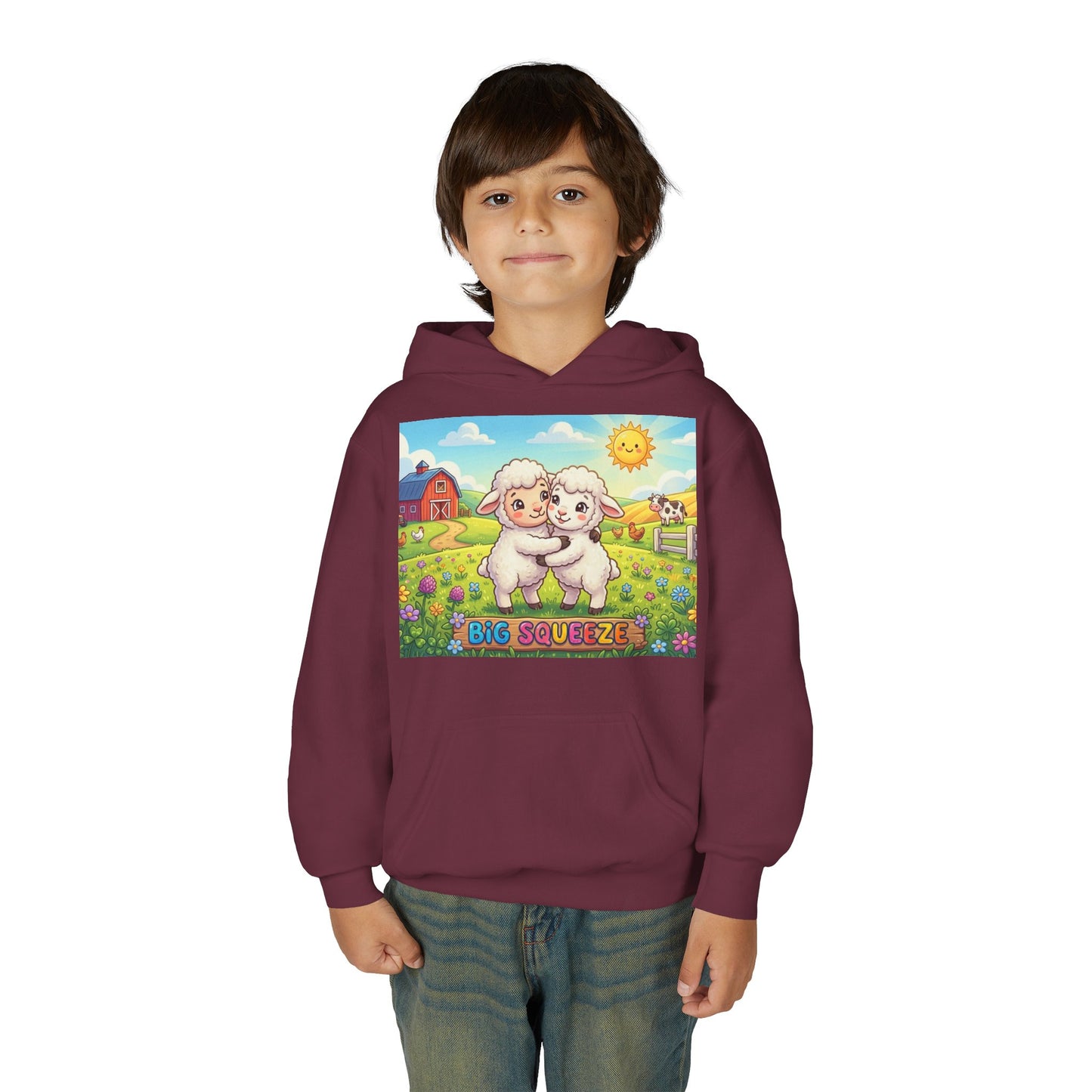 Big Squeeze Lamb Youth Heavy Blend Hooded Sweatshirt
