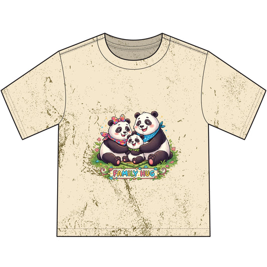 Family Hug Panda Heavyweight Color Blast Youth T-Shirt