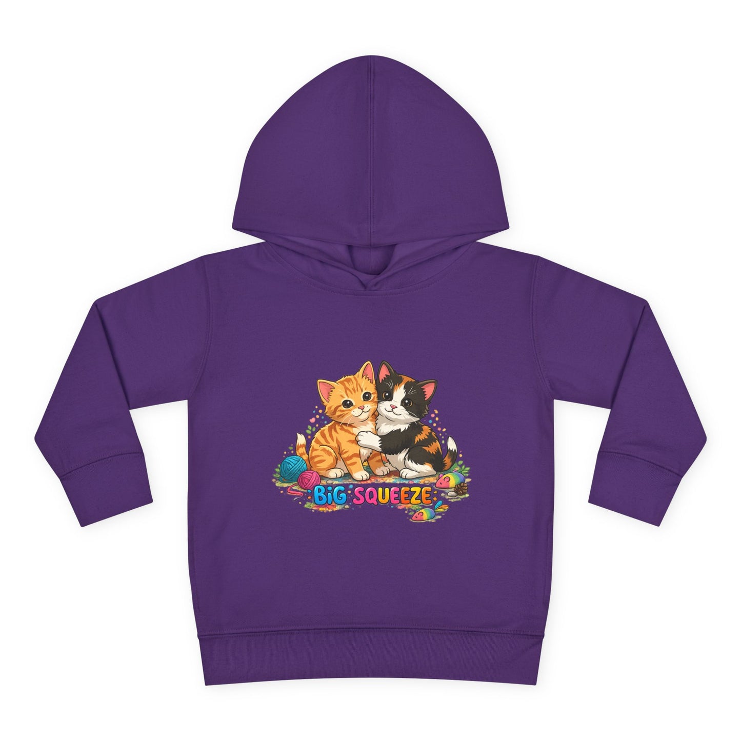 Big Squeeze Kitten Toddler Pullover Fleece Hoodie