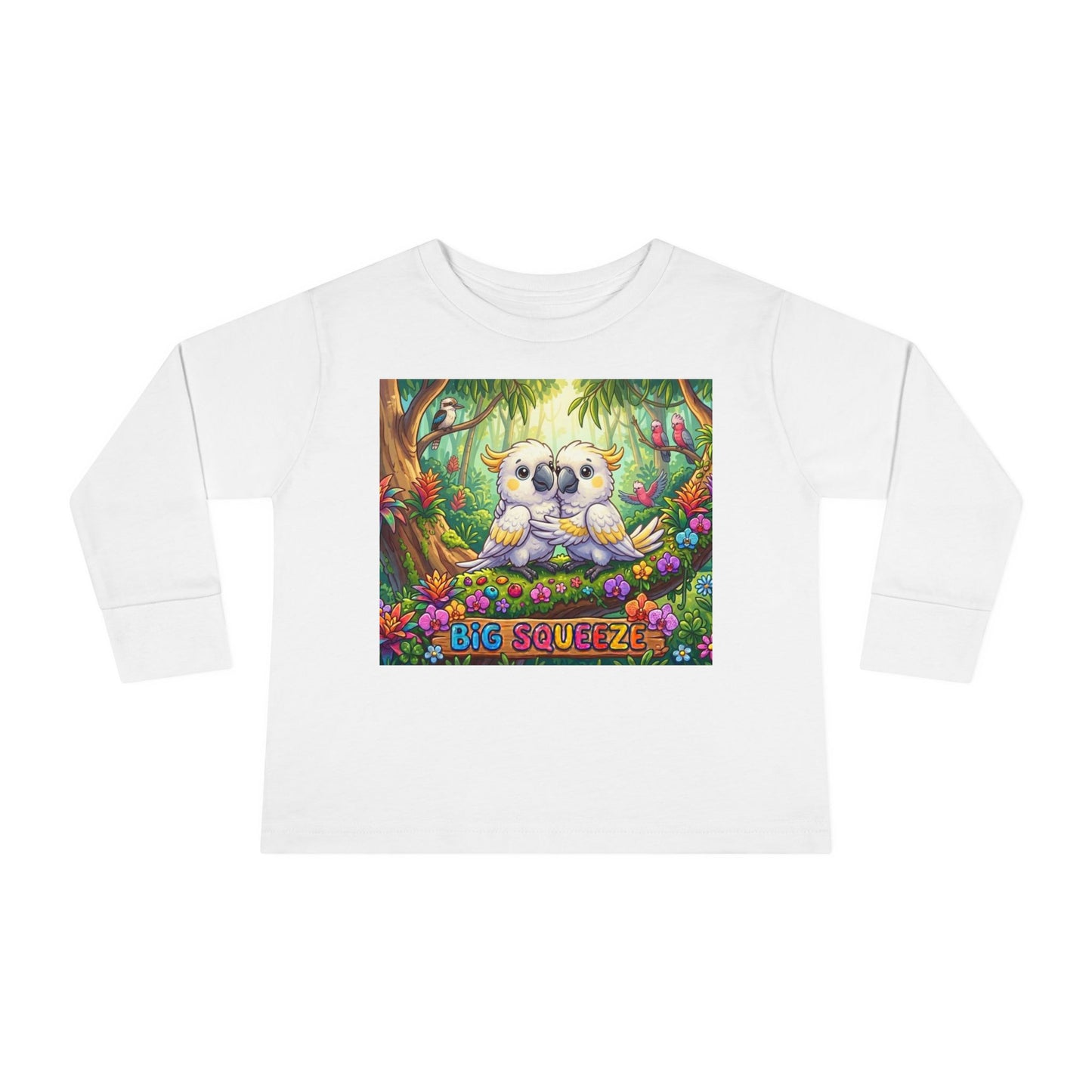 Big Squeeze Cockatoo Toddler Long Sleeve Tee