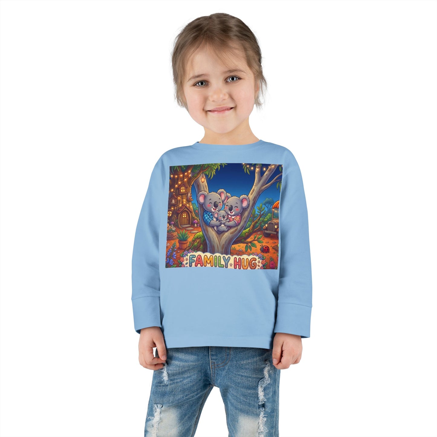 Family Hug Koala Toddler Long Sleeve Tee