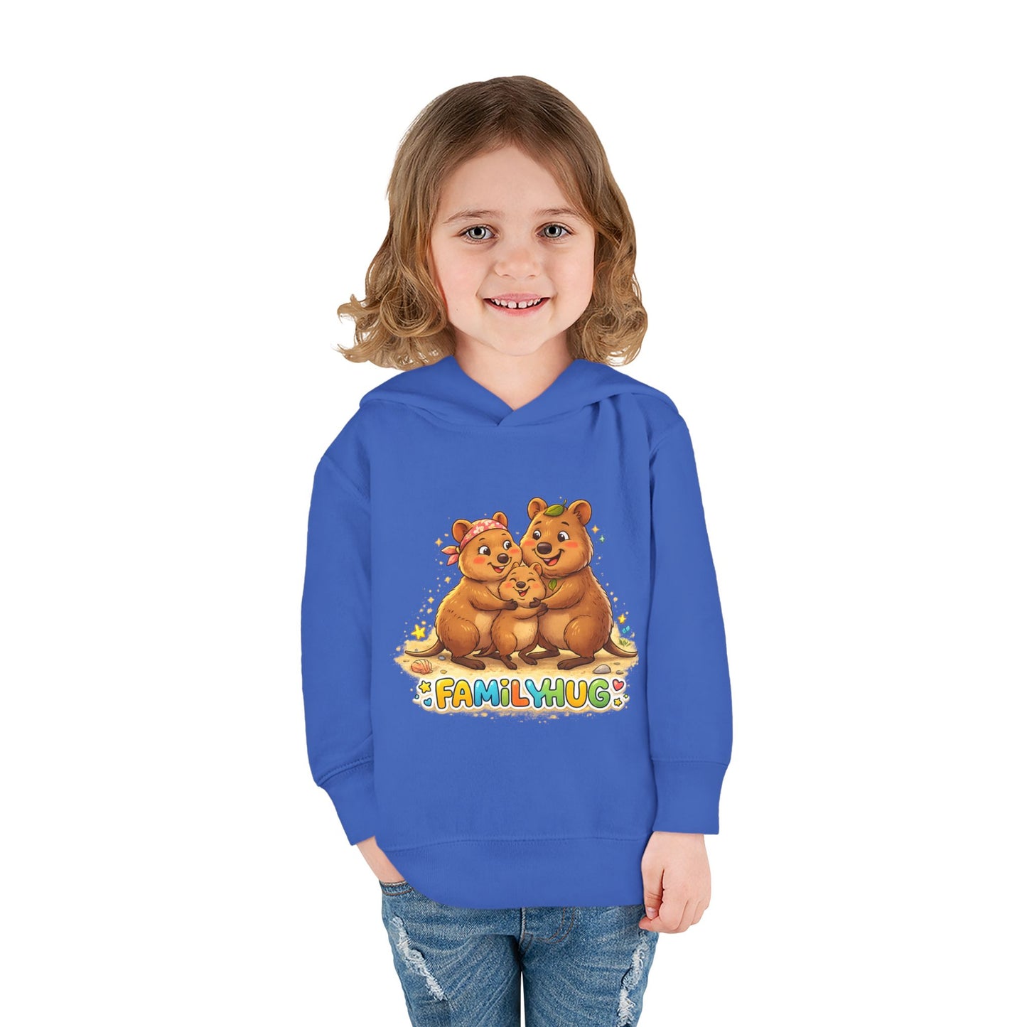 Family Hug Quokka Toddler Pullover Fleece Hoodie