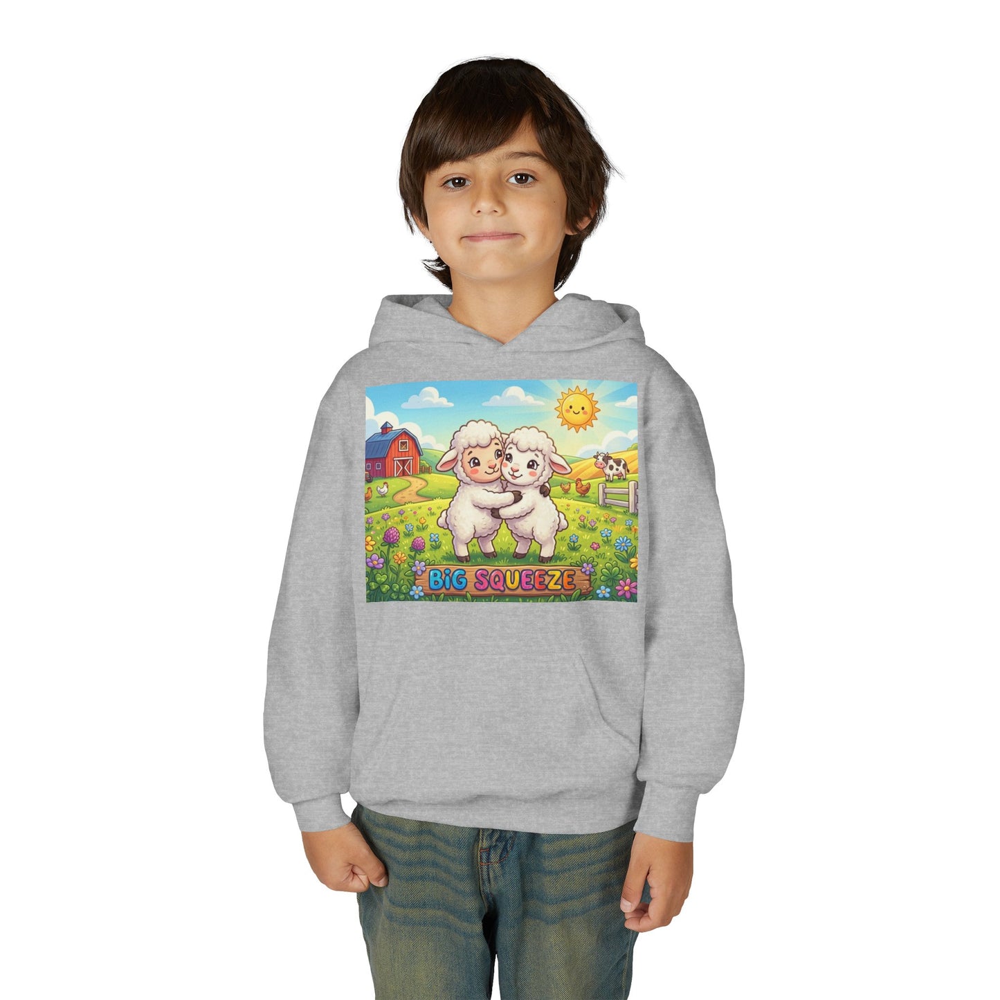 Big Squeeze Lamb Youth Heavy Blend Hooded Sweatshirt