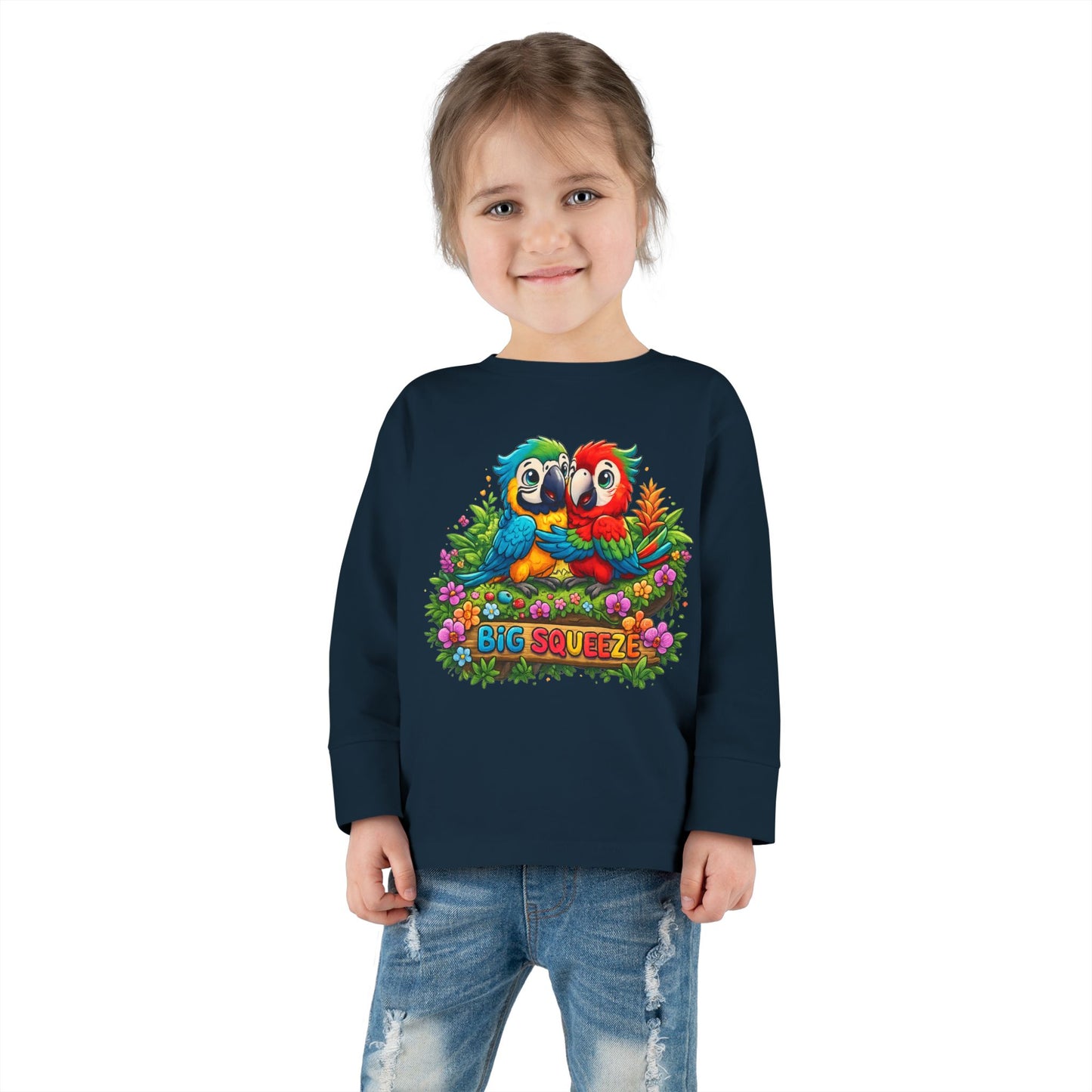 Big Squeeze Macaw Toddler Long Sleeve Tee