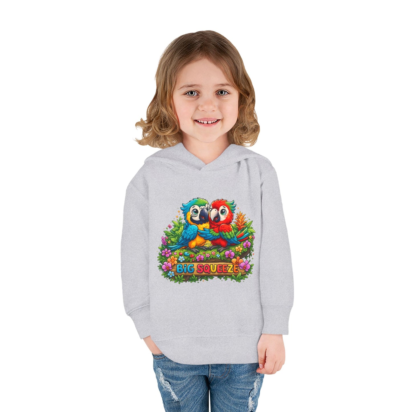 Big Squeeze Macaw Toddler Pullover Fleece Hoodie