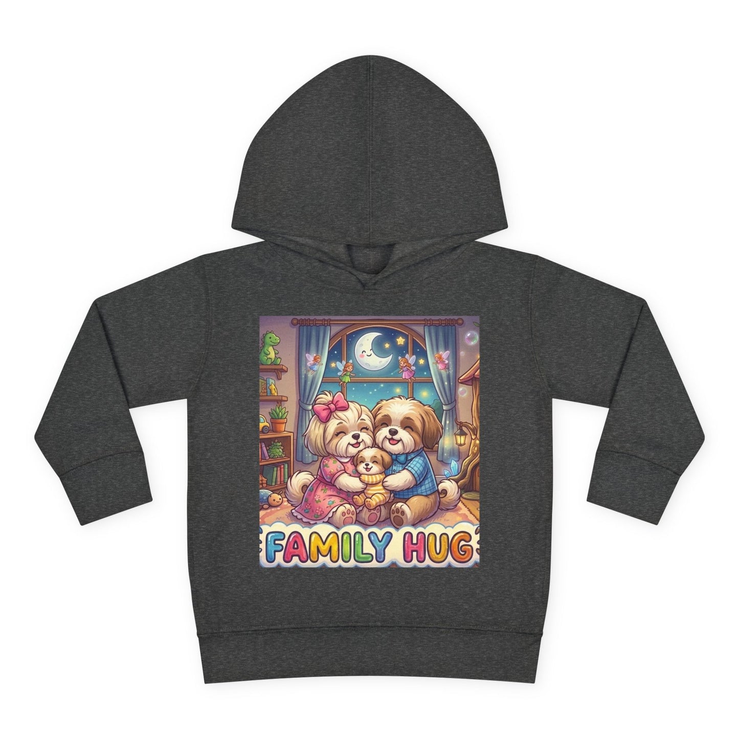Family Hug Shih Tzu Toddler Pullover Fleece Hoodie