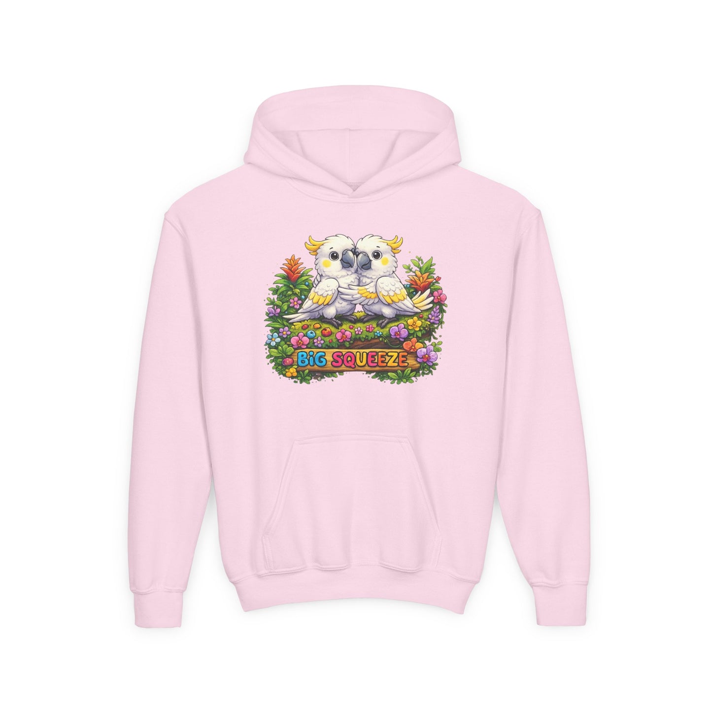 Big Squeeze Cockatoo Youth Heavy Blend Hooded Sweatshirt