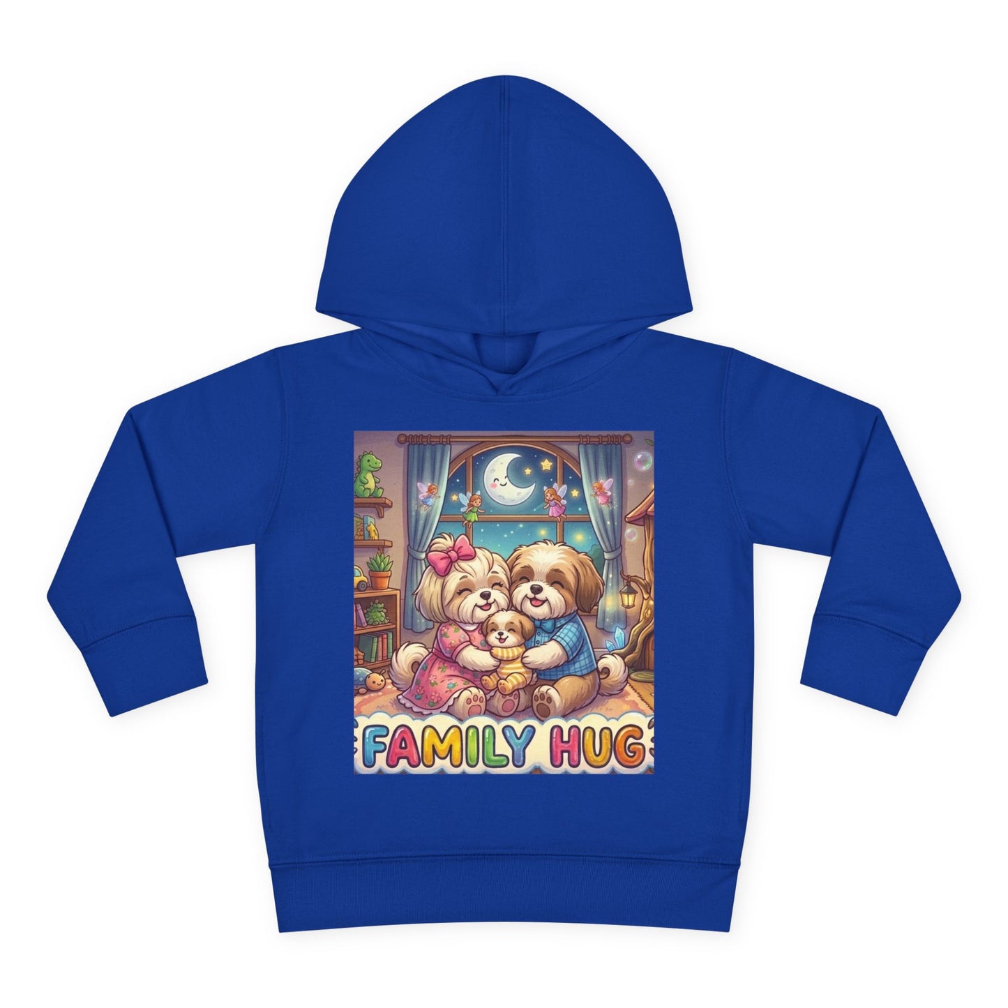 Family Hug Shih Tzu Toddler Pullover Fleece Hoodie