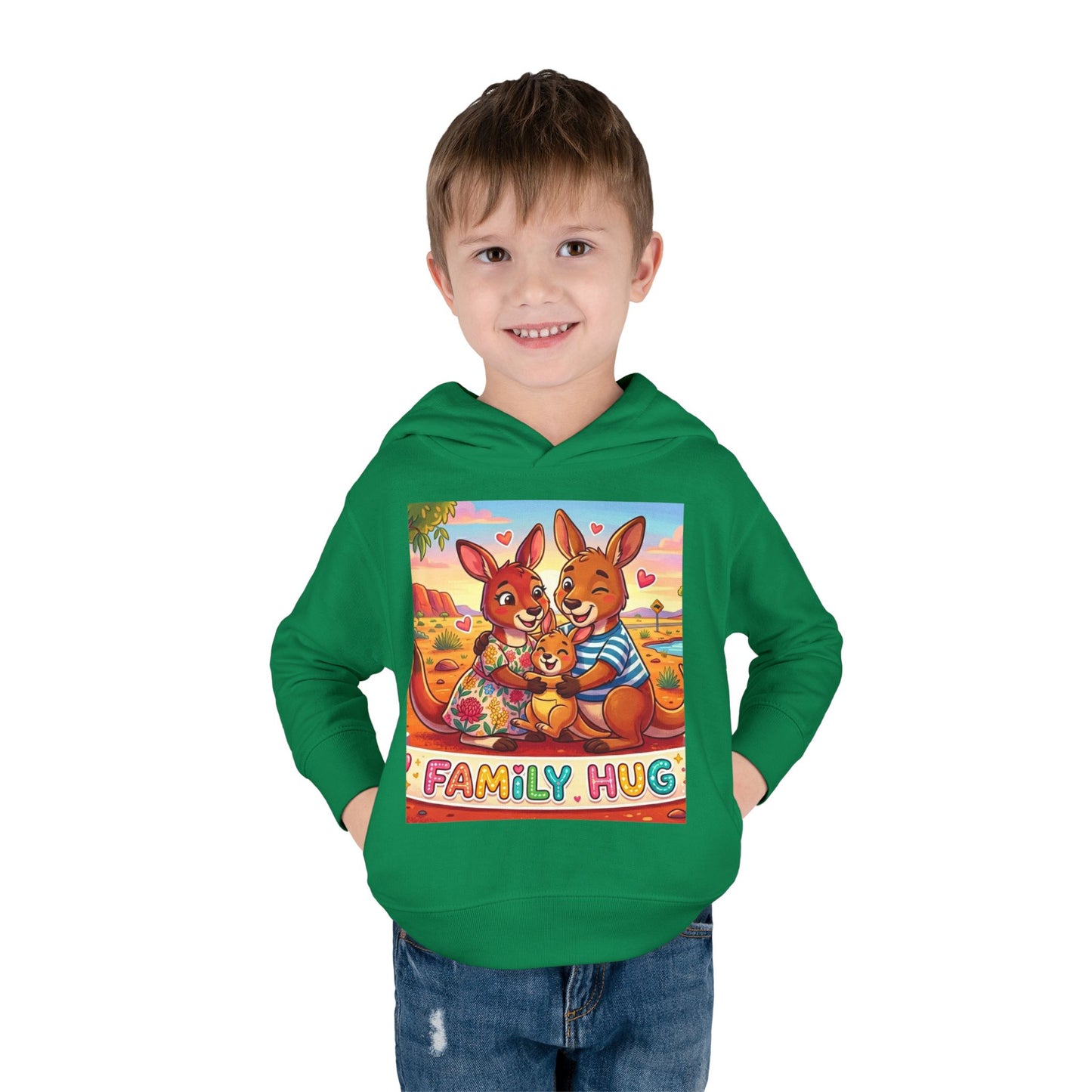 Family Hug Kangaroo Toddler Pullover Fleece Hoodie