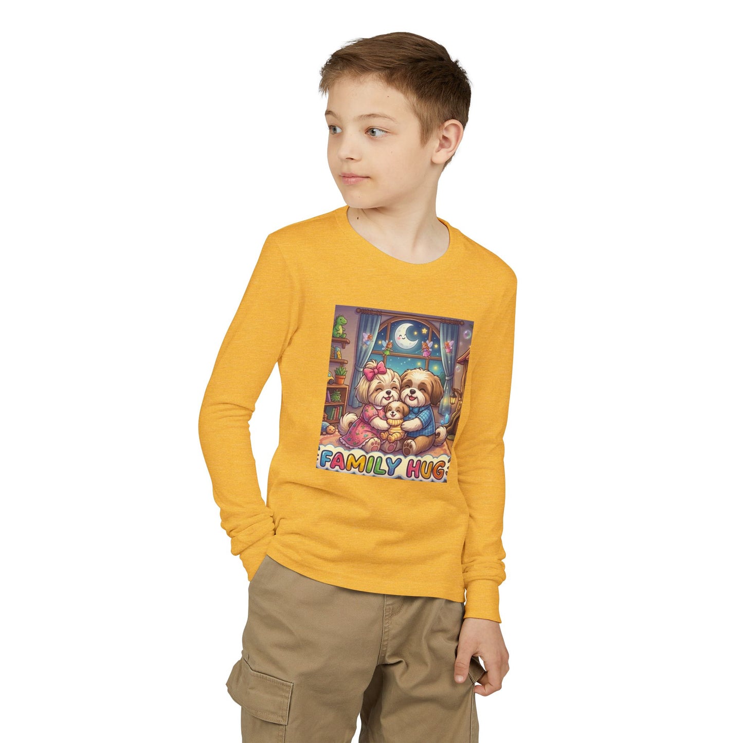Family Hug Shih Tzu Youth Jersey Long Sleeve Tee