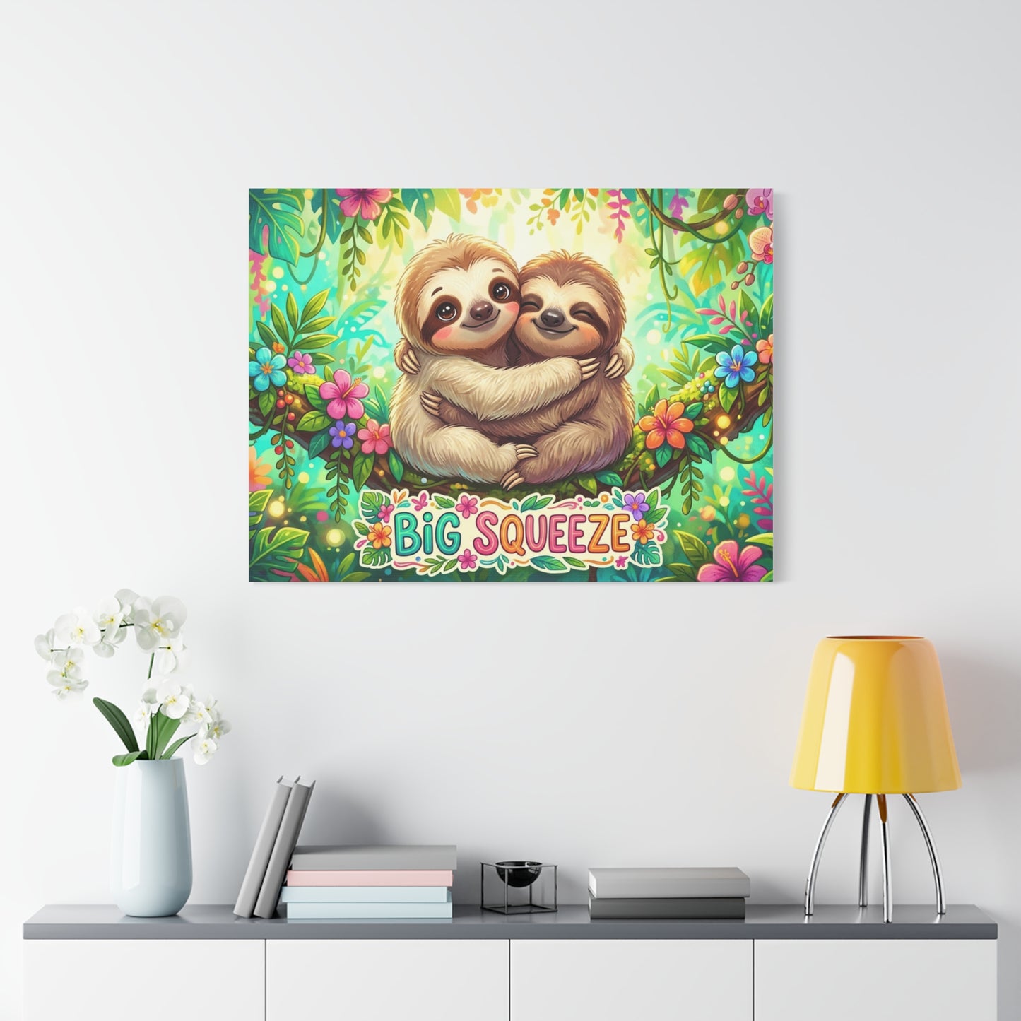 Big Squeeze Sloth Classic Canvas