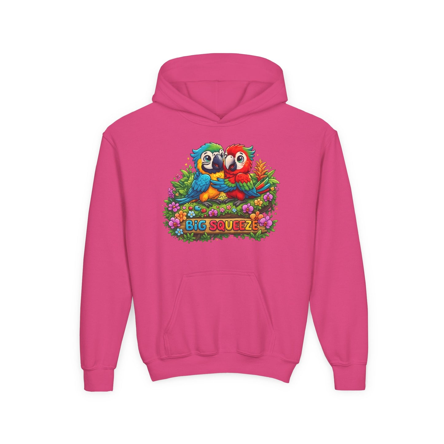 Big Squeeze Macaw Youth Heavy Blend Hooded Sweatshirt