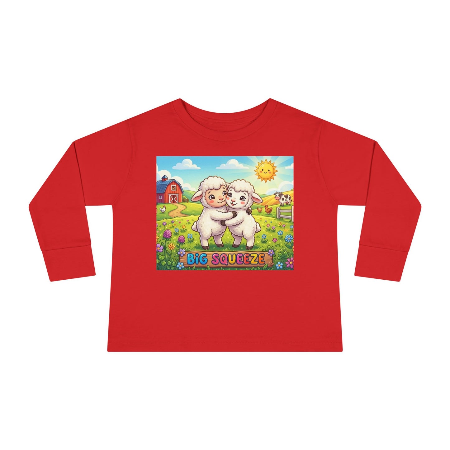 Big Squeeze Lamb Toddler Long Sleeve Tee
