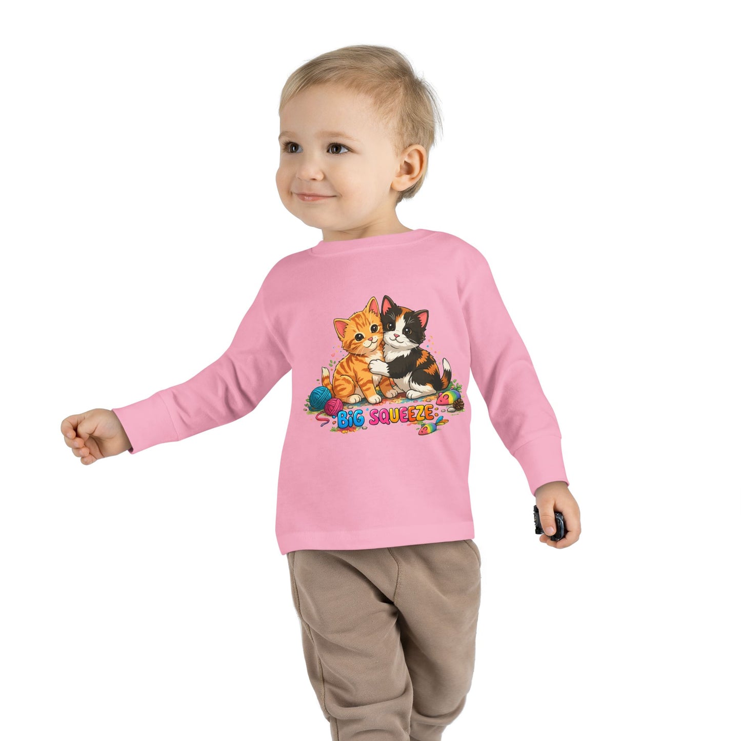Big Squeeze Kitten Toddler Long Sleeve Tee
