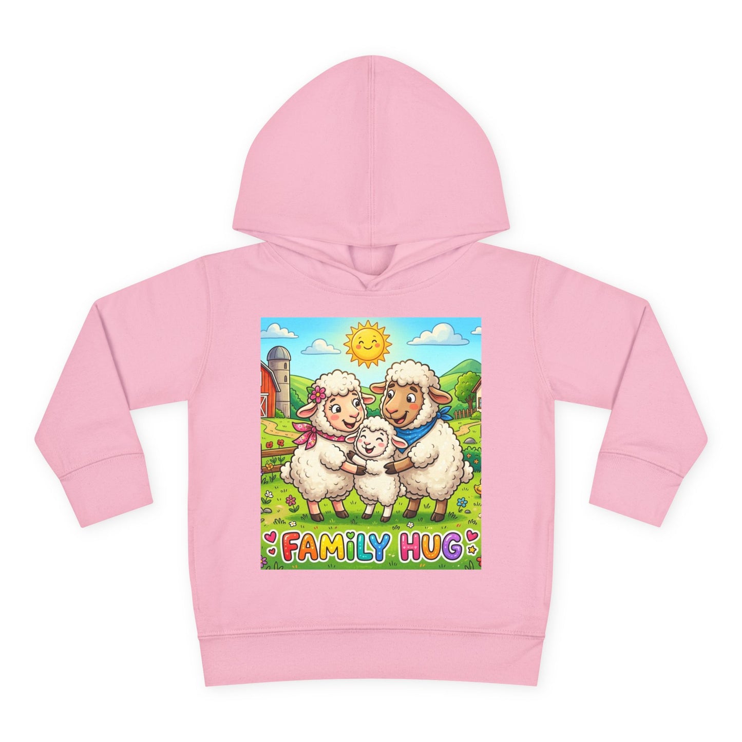 Family Hug Lamb Toddler Pullover Fleece Hoodie