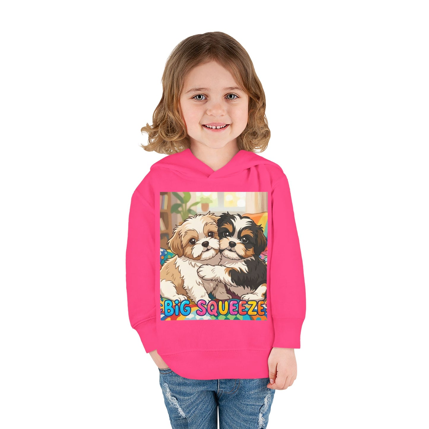 Big Squeeze Shih Tzu Toddler Pullover Fleece Hoodie