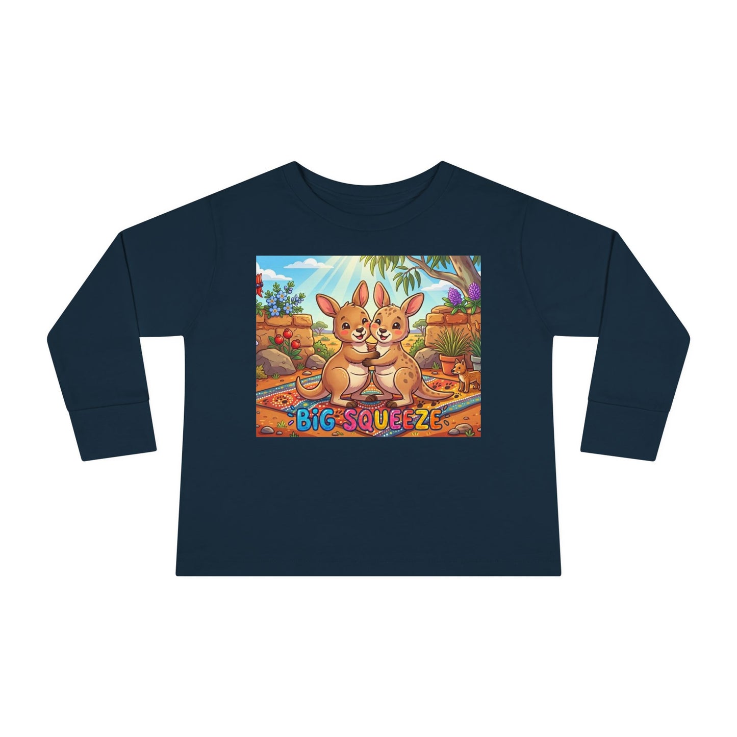 Big Squeeze Kangaroo Toddler Long Sleeve Tee