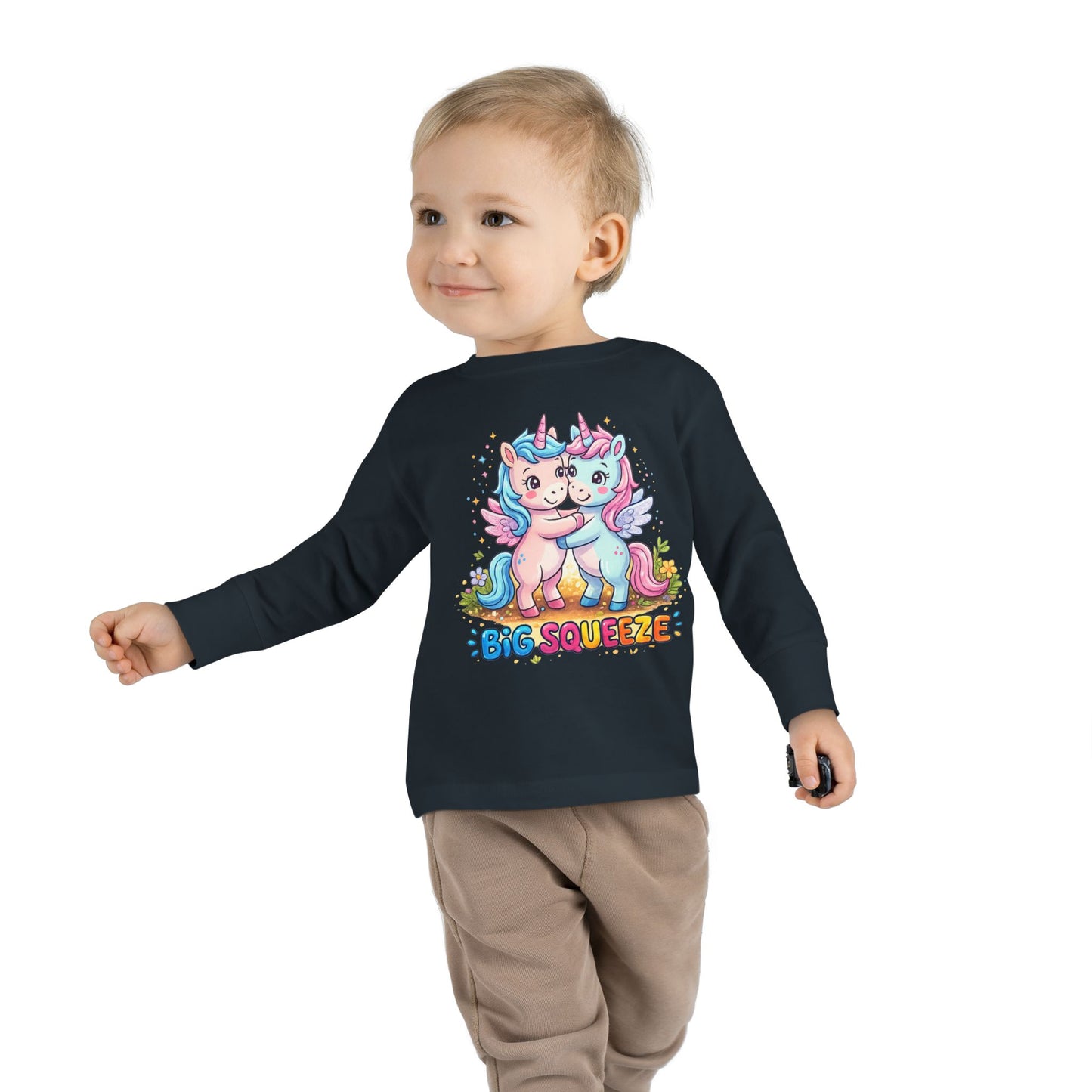 Big Squeeze Unicorn Toddler Long Sleeve Tee