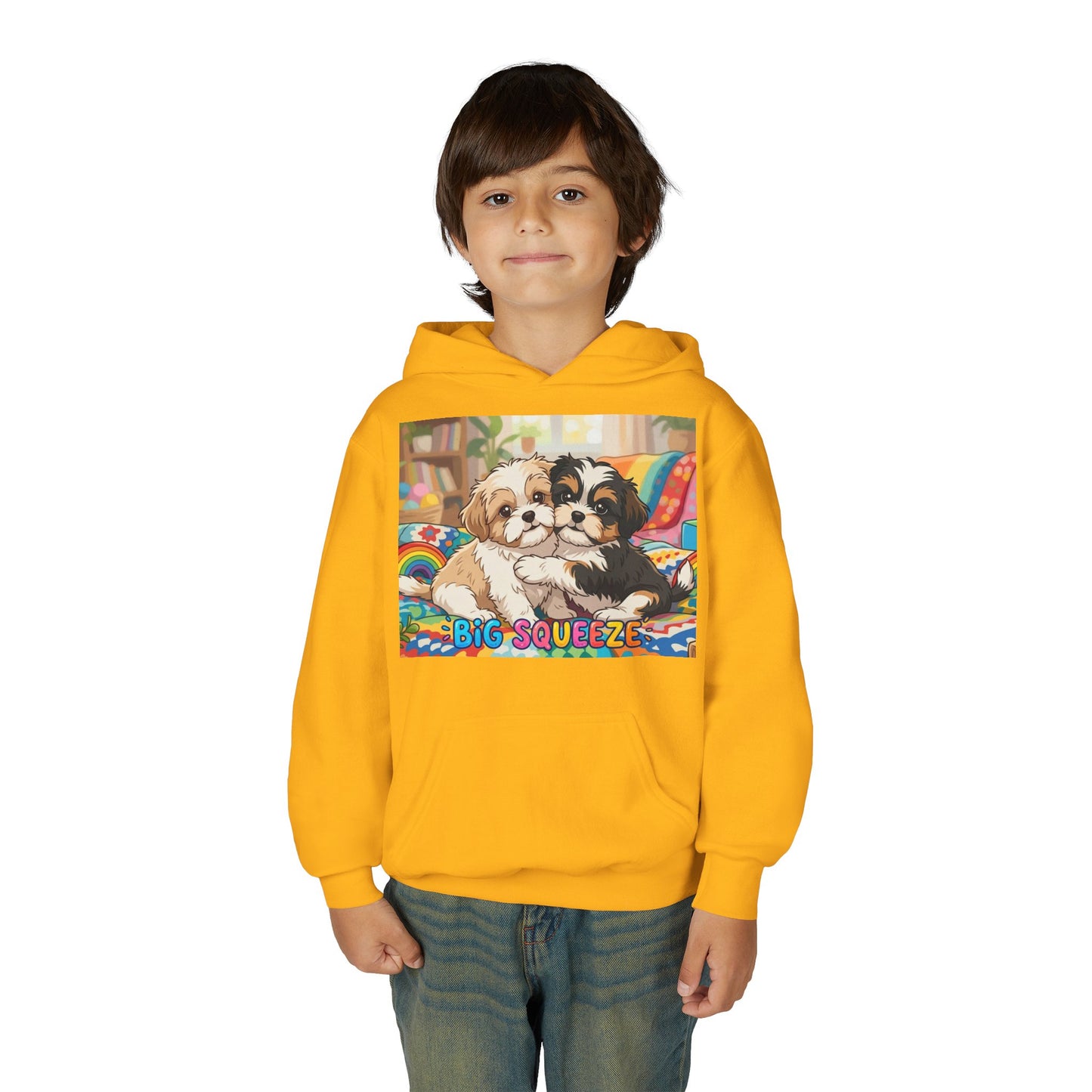Big Squeeze Shih Tzu Youth Heavy Blend Hooded Sweatshirt