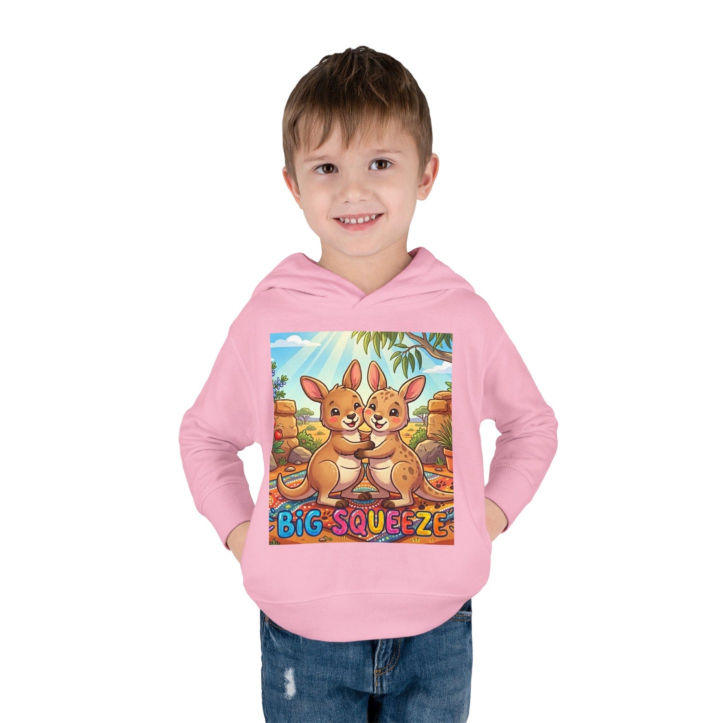 Big Squeeze Kangaroo Toddler Pullover Fleece Hoodie