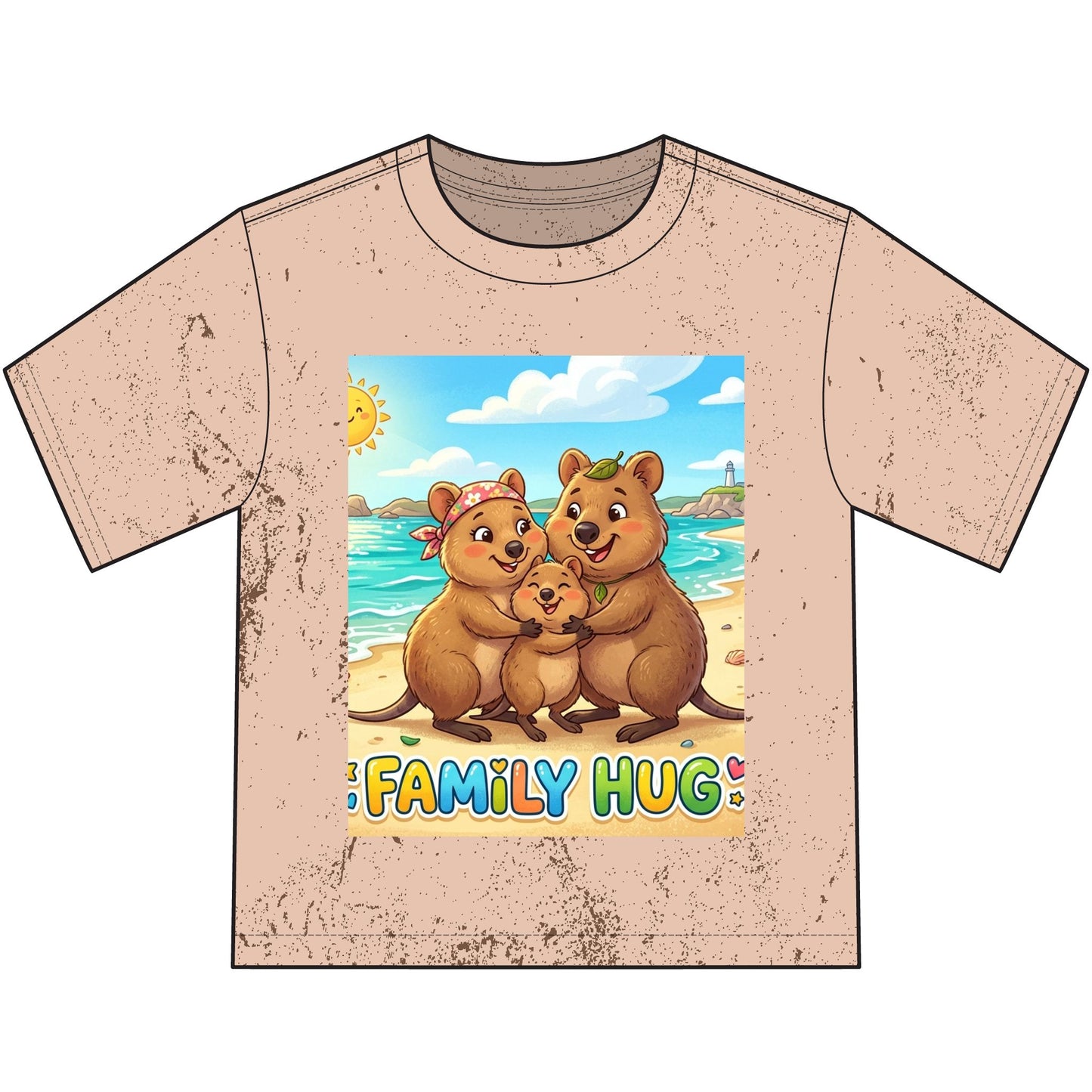 Family Hug Quokka Heavyweight Color Blast Youth T-Shirt