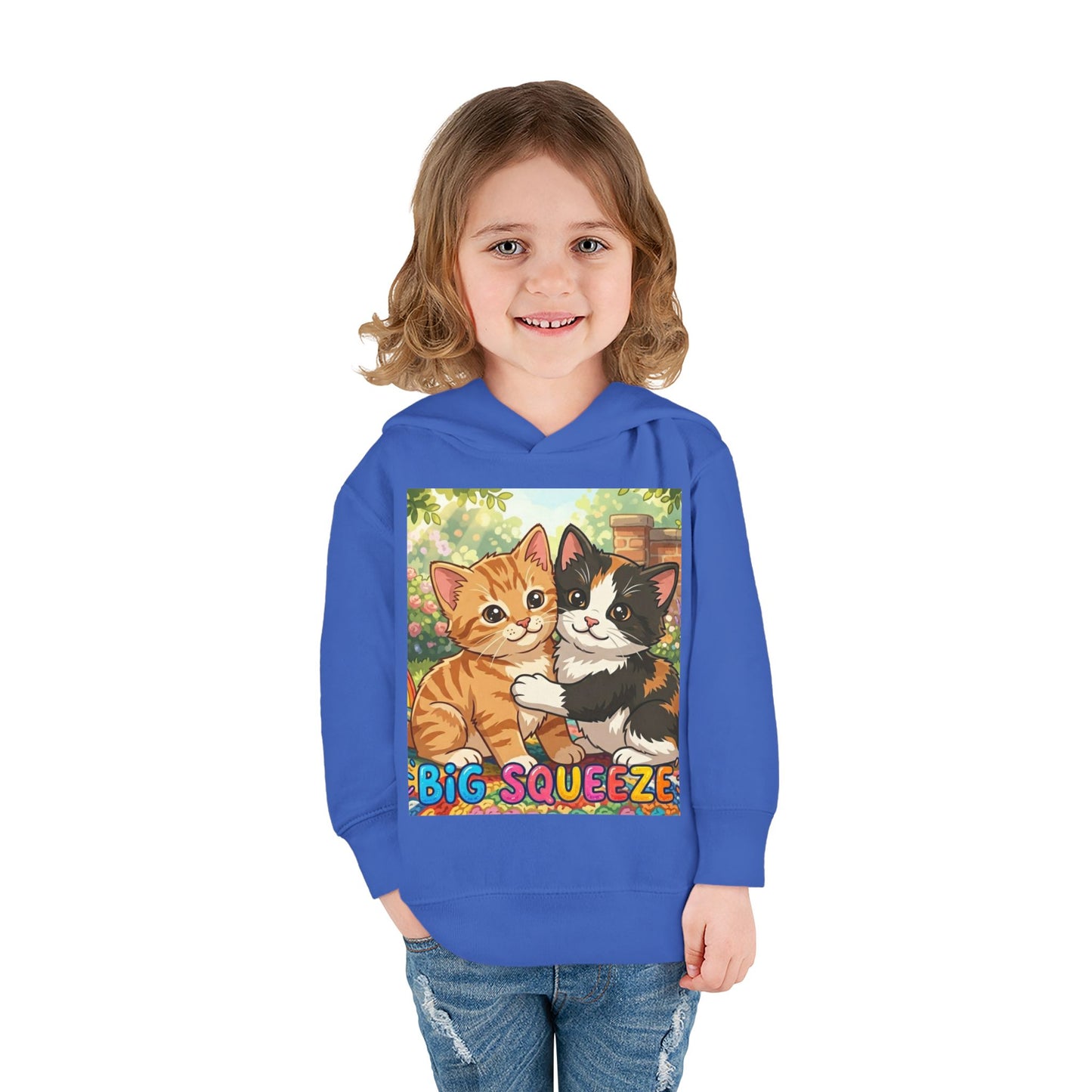 Big Squeeze Kitten Toddler Pullover Fleece Hoodie
