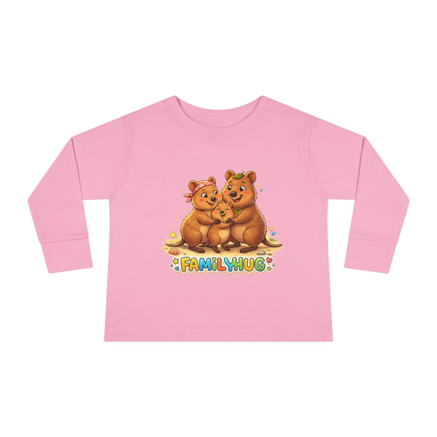 Family Hug Quokka Toddler Long Sleeve Tee