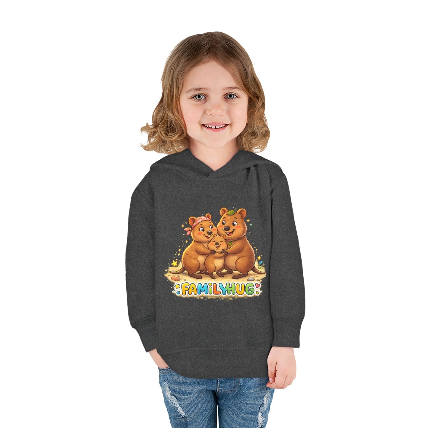 Family Hug Quokka Toddler Pullover Fleece Hoodie