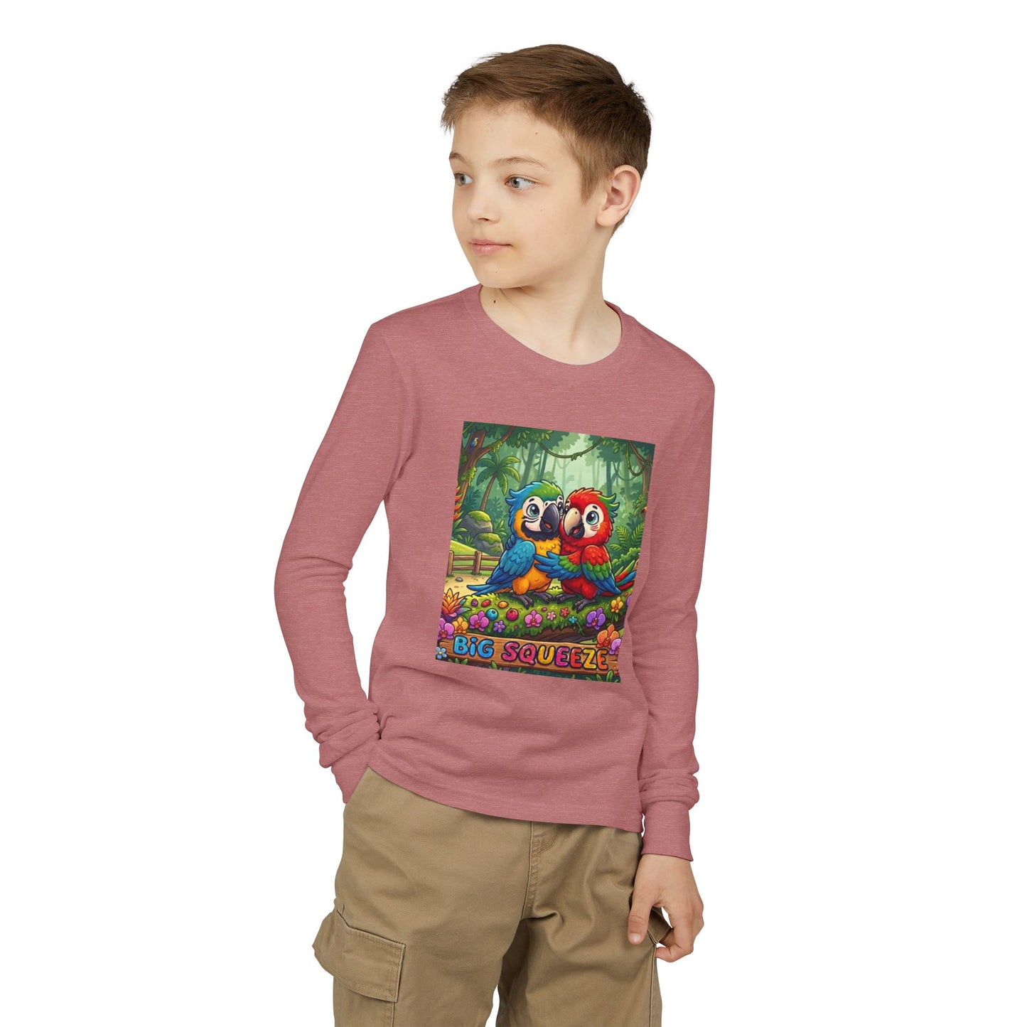 Big Squeeze Macaw Youth Jersey Long Sleeve Tee