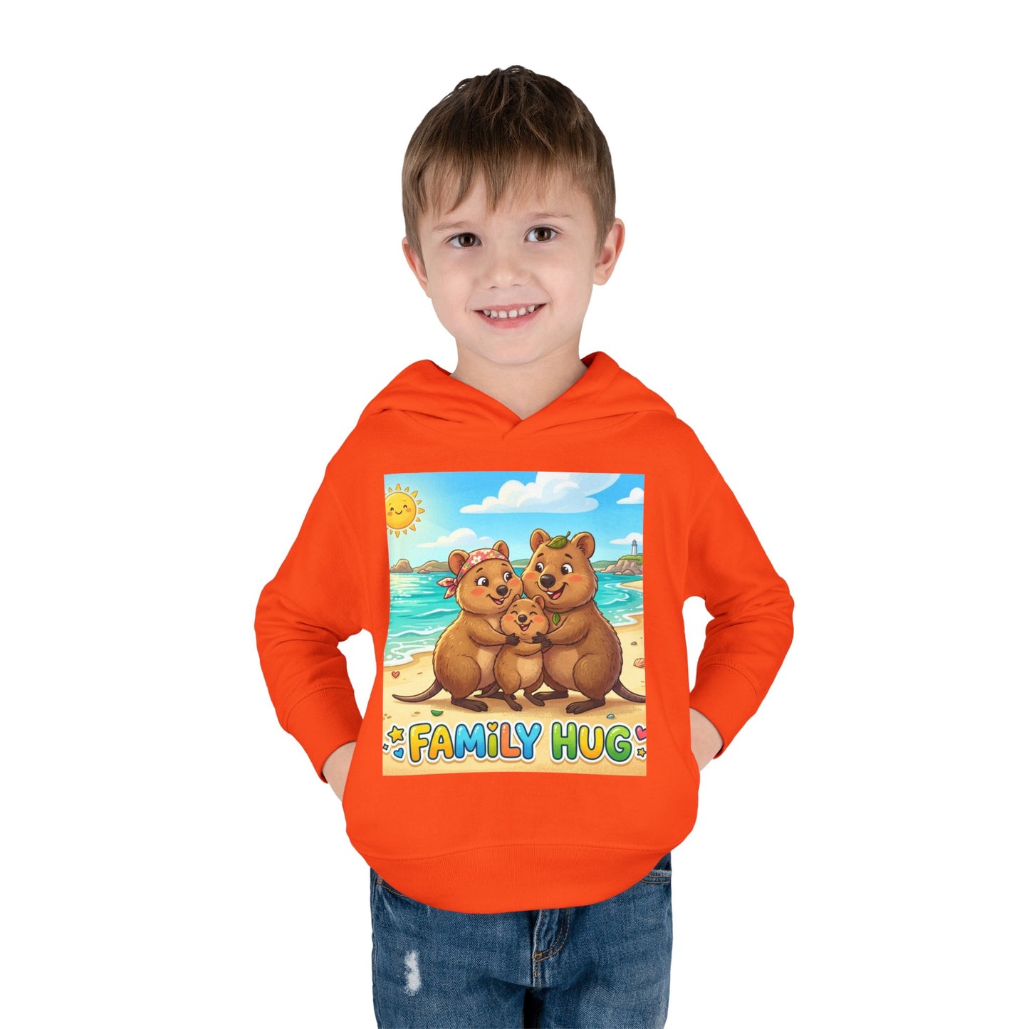Family Hug Quokka Toddler Pullover Fleece Hoodie