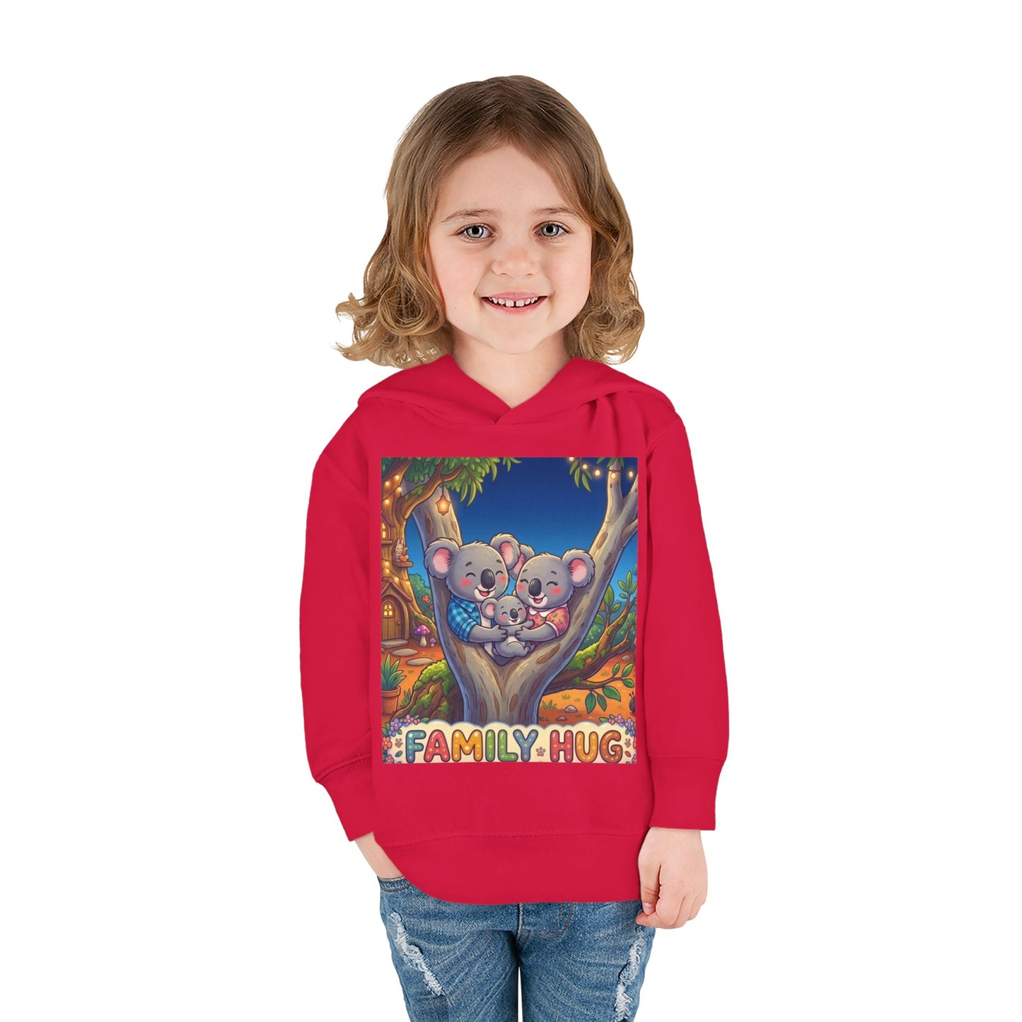 Family Hug Koala Toddler Pullover Fleece Hoodie