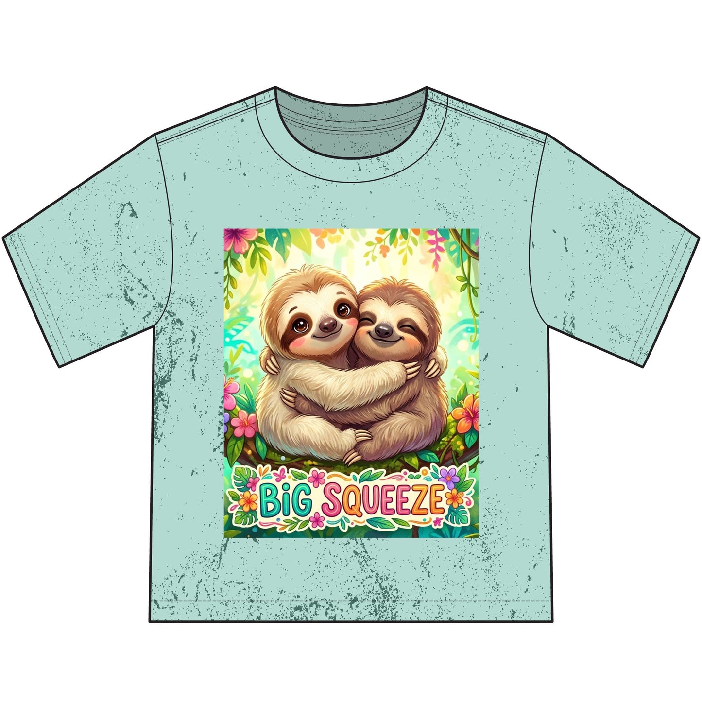 Big Squeeze Sloth Heavyweight Color Blast Youth T-Shirt