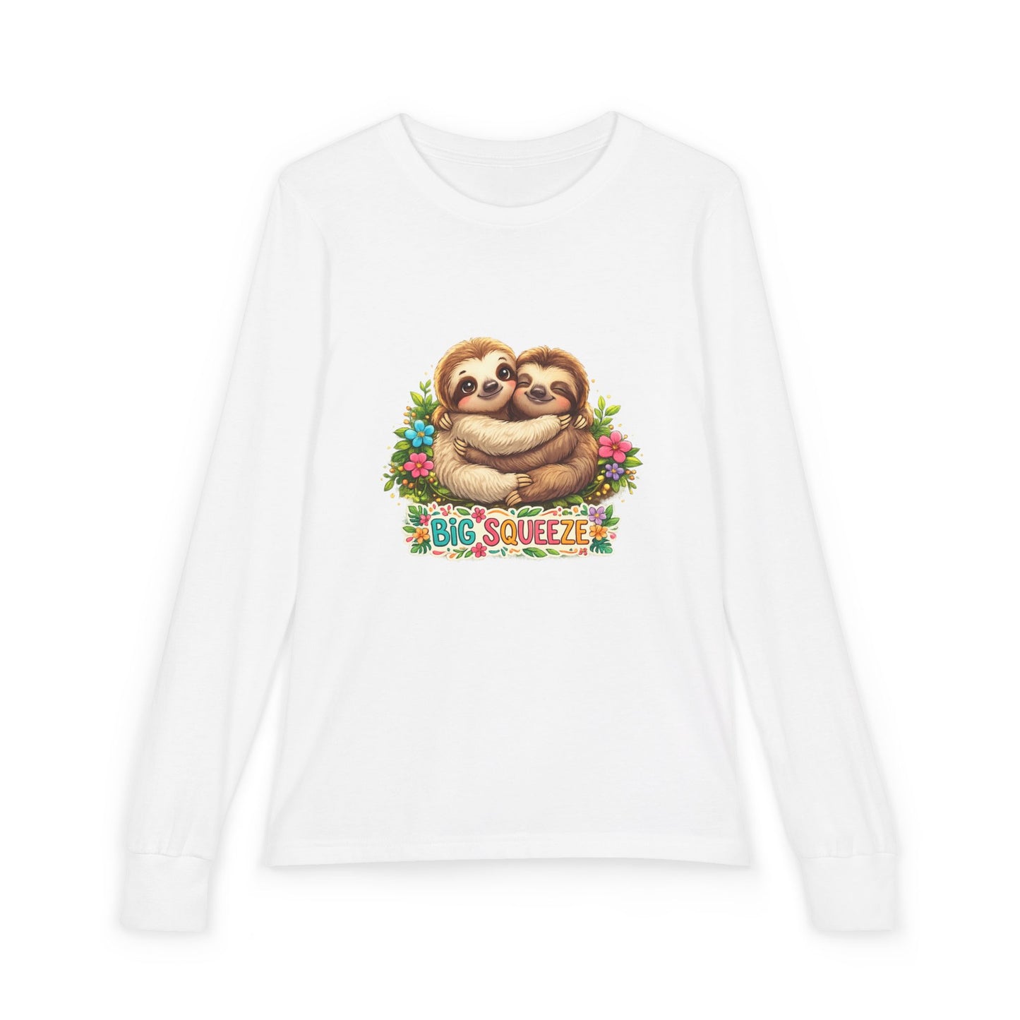 Big Squeeze Sloth Youth Jersey Long Sleeve Tee