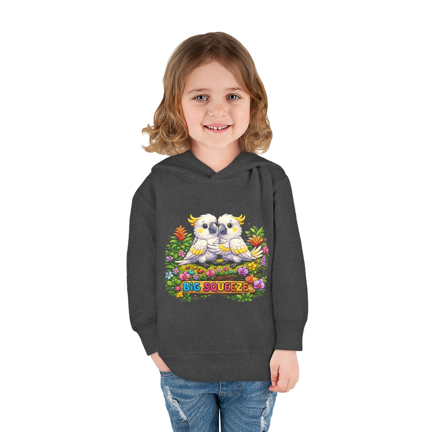 Big Squeeze Cockatoo Toddler Pullover Fleece Hoodie