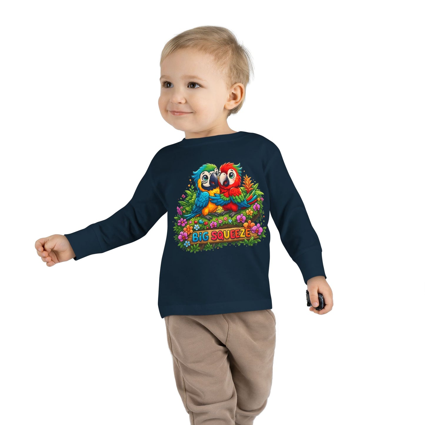 Big Squeeze Macaw Toddler Long Sleeve Tee
