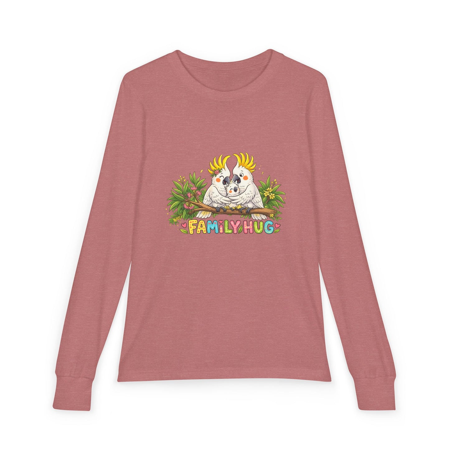 Family Hug Cockatoo Youth Jersey Long Sleeve Tee