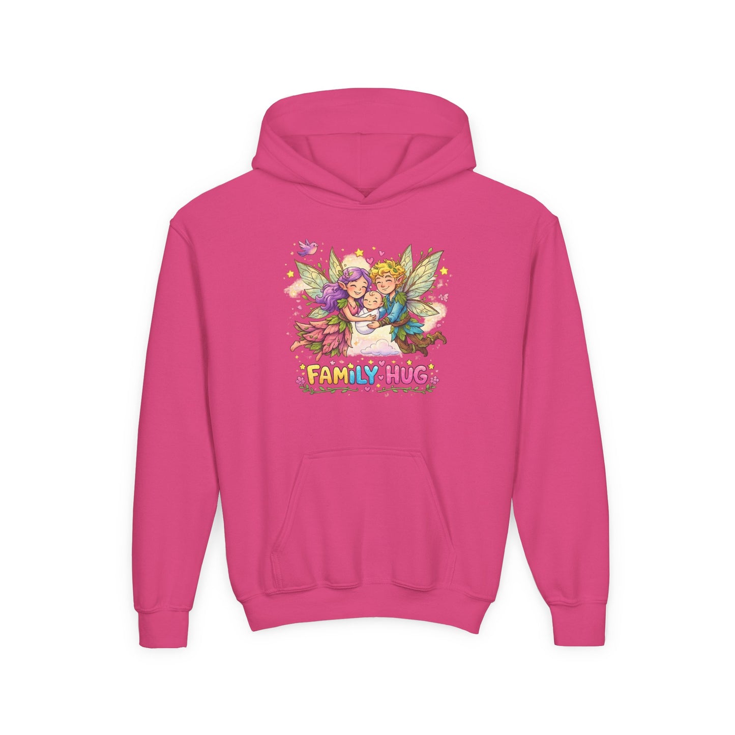 Family Hug Fairy Youth Heavy Blend Hooded Sweatshirt