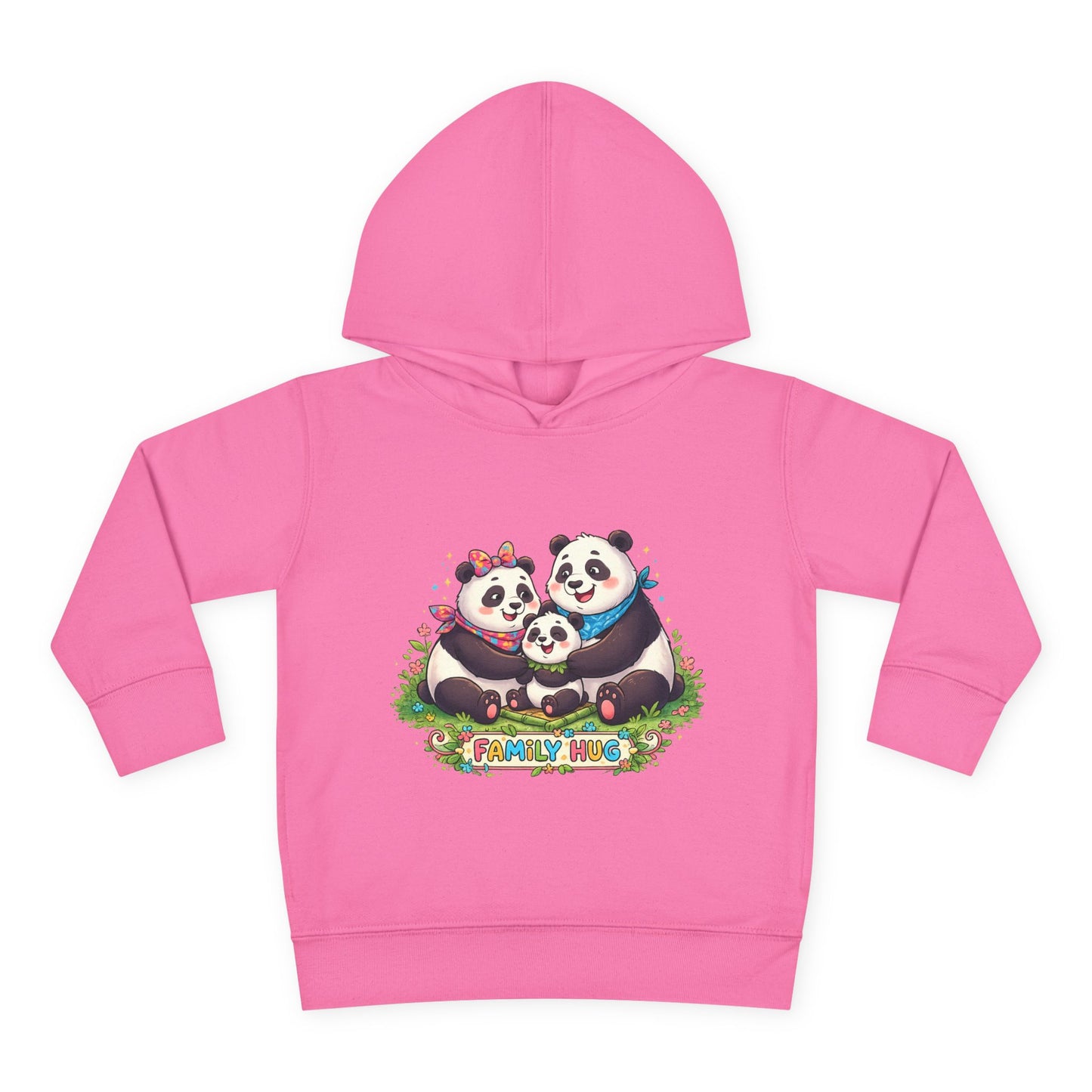 Family Hug Panda Toddler Pullover Fleece Hoodie
