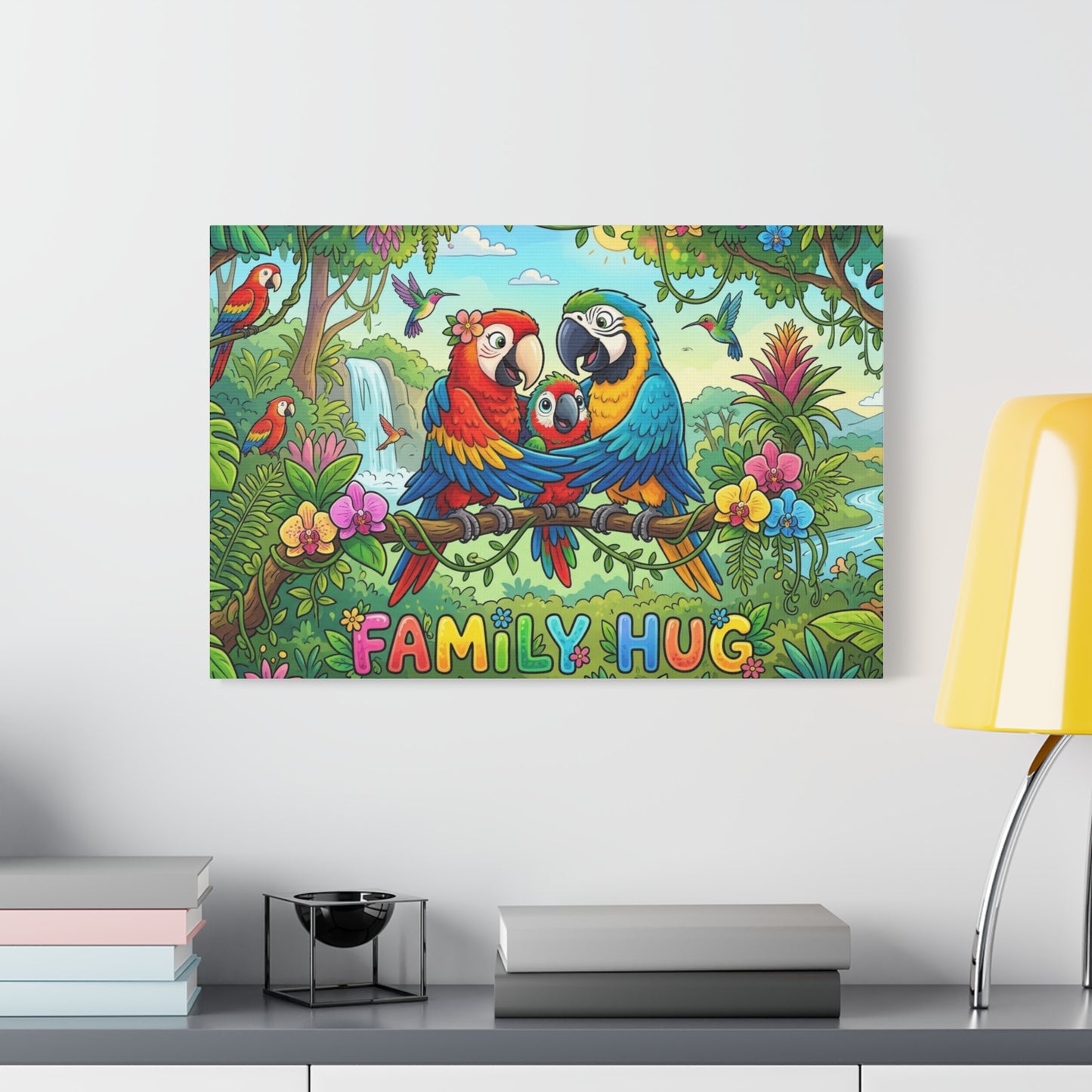 Family Hug Macaw Classic Canvas