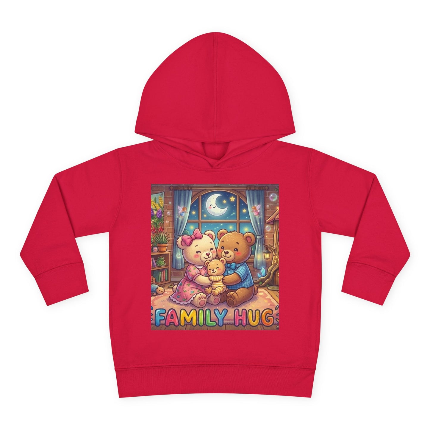 Family Hug Teddy Toddler Pullover Fleece Hoodie