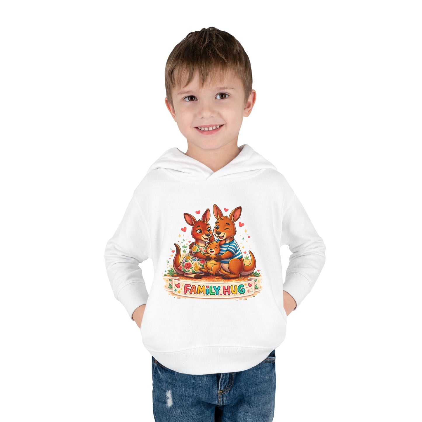 Family Hug Kangaroo Toddler Pullover Fleece Hoodie
