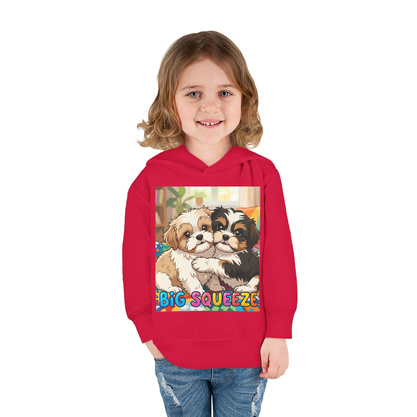 Big Squeeze Shih Tzu Toddler Pullover Fleece Hoodie