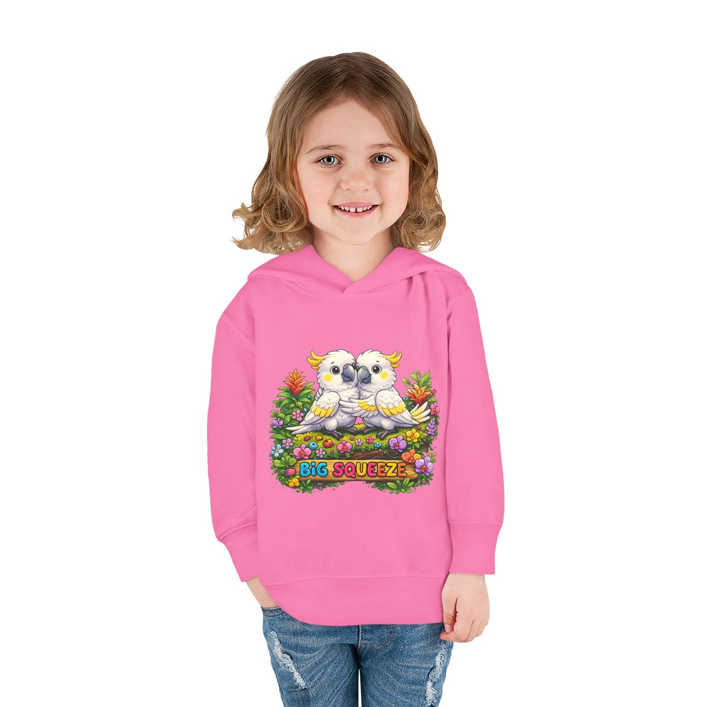 Big Squeeze Cockatoo Toddler Pullover Fleece Hoodie