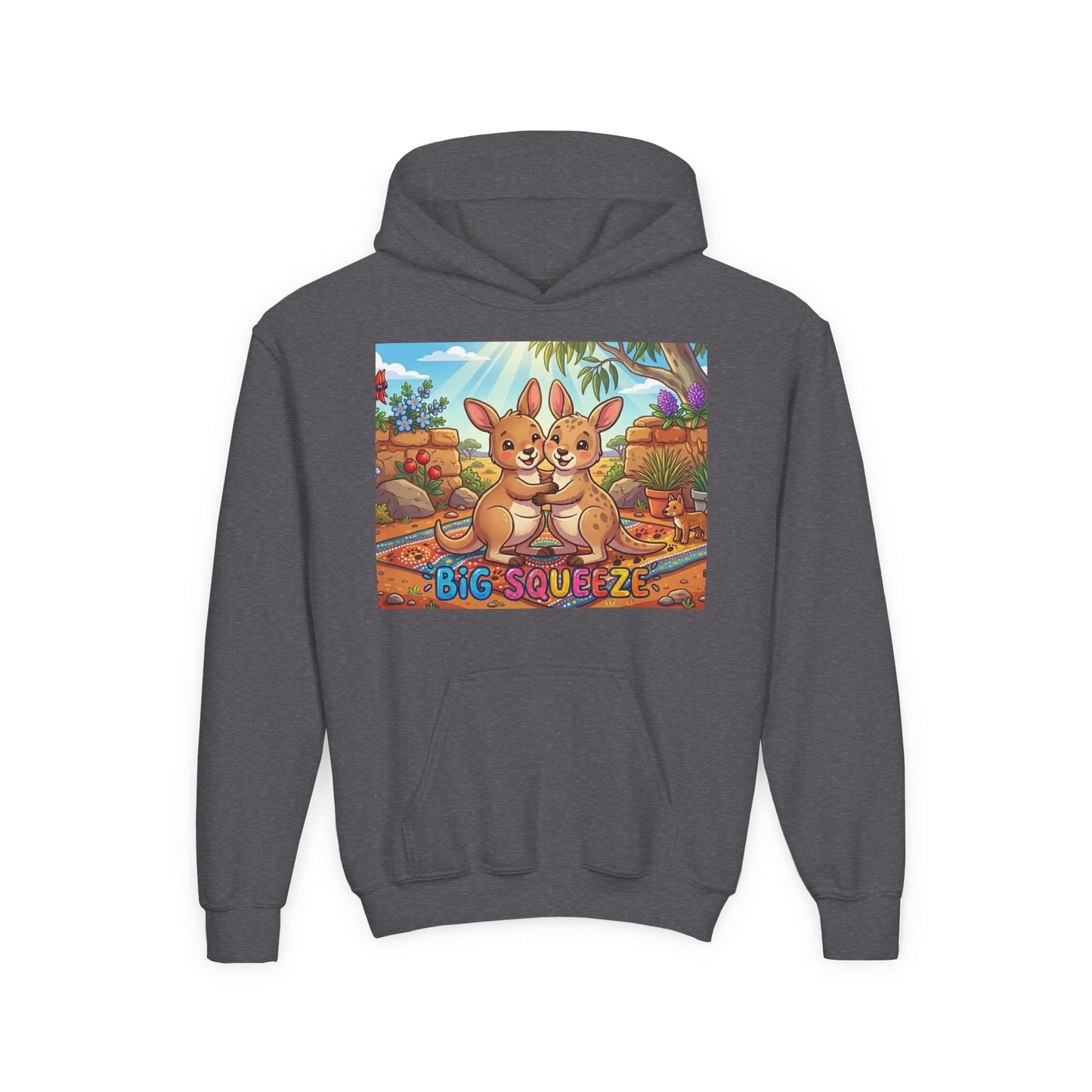Big Squeeze Kangaroo Youth Heavy Blend Hooded Sweatshirt