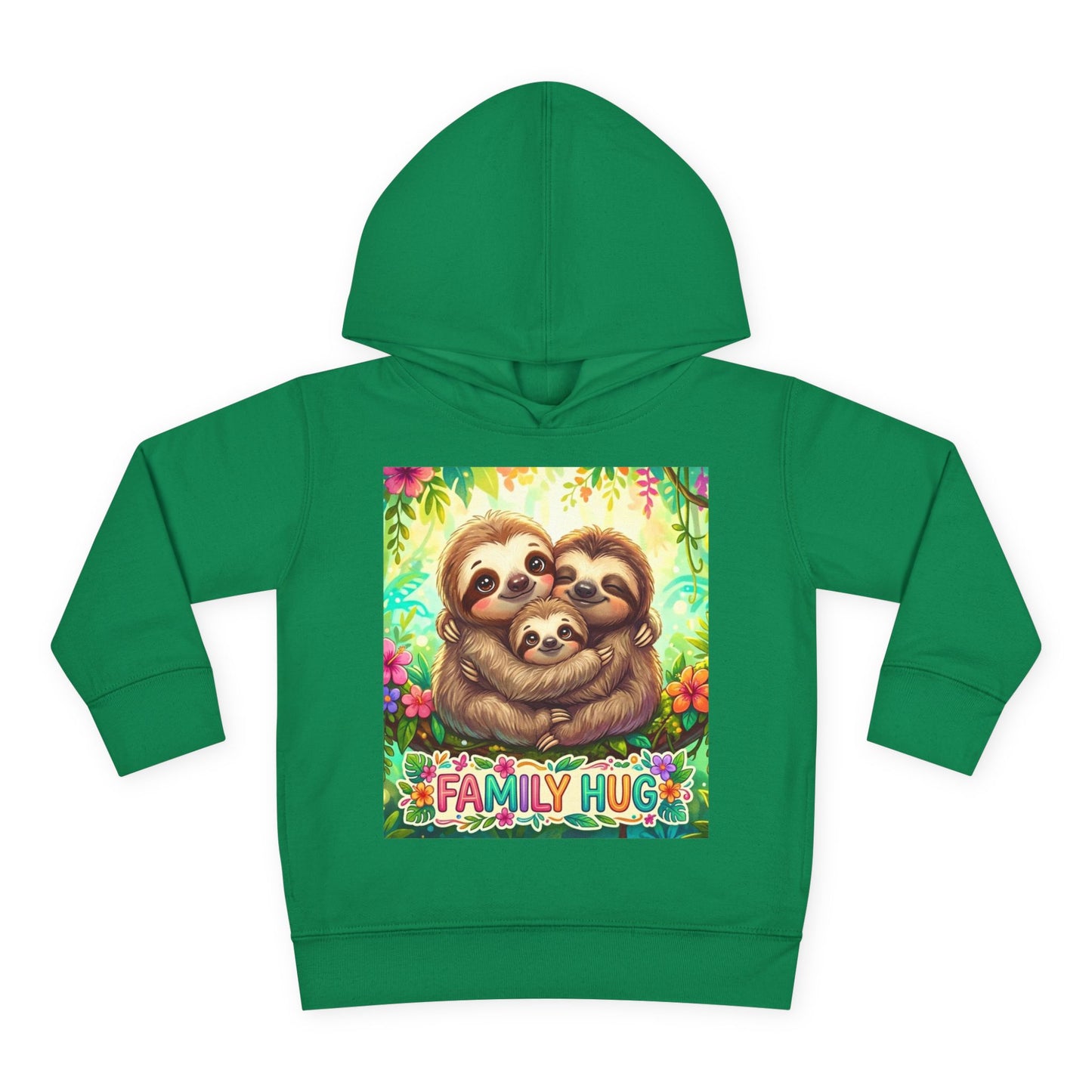 Family Hug Sloth Toddler Pullover Fleece Hoodie