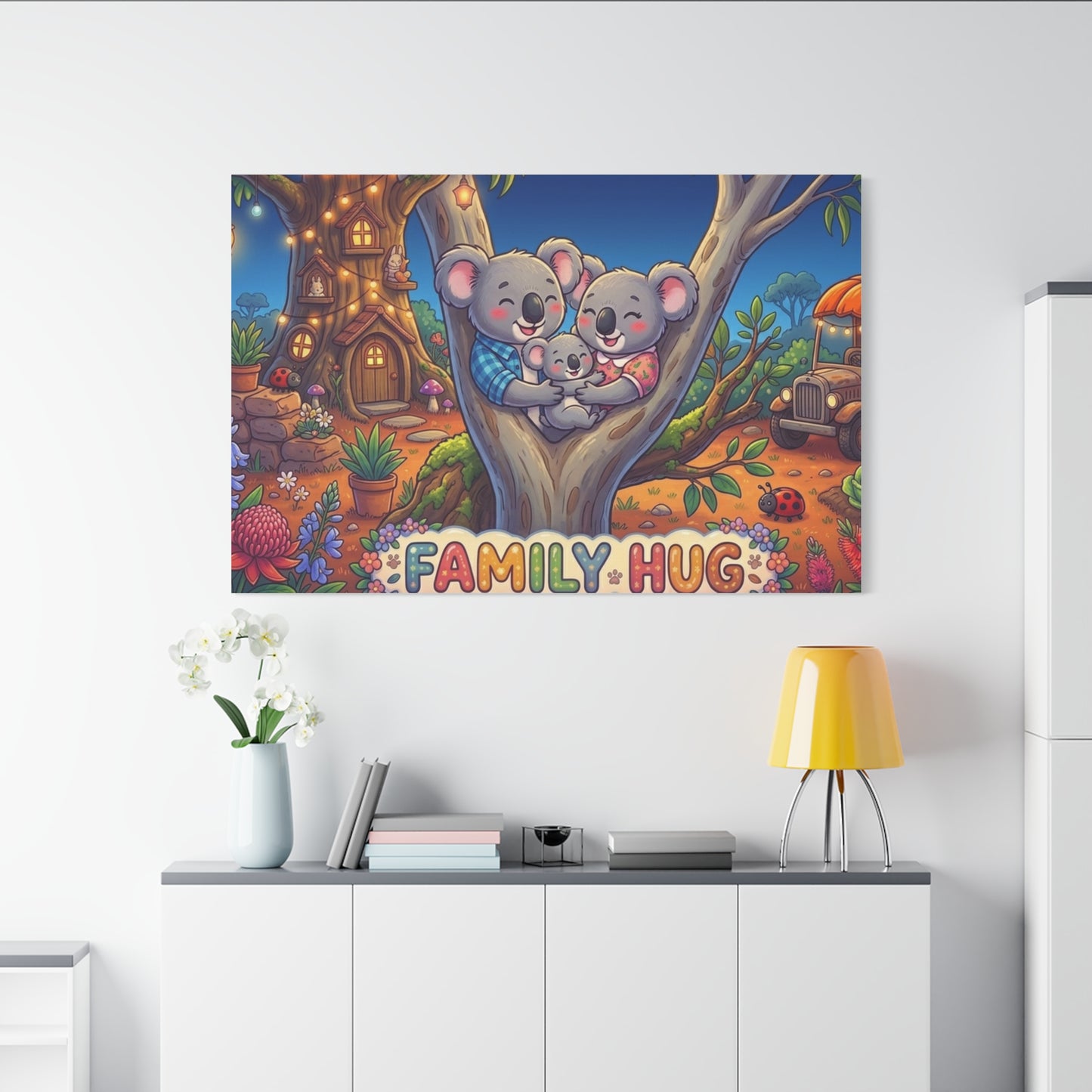 Family Hug Koala Classic Canvas