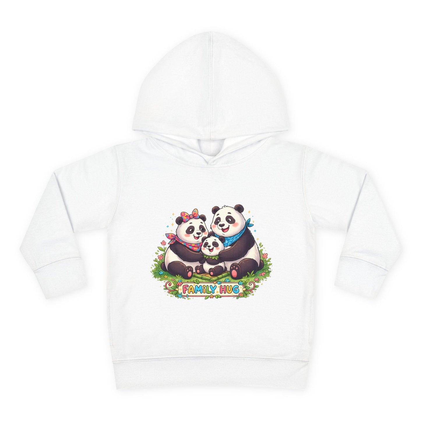 Family Hug Panda Toddler Pullover Fleece Hoodie
