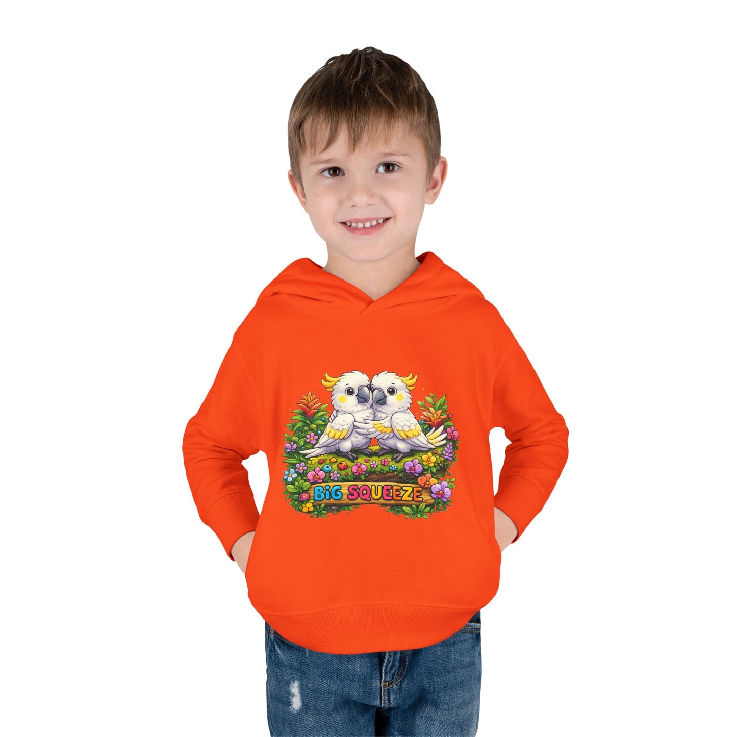Big Squeeze Cockatoo Toddler Pullover Fleece Hoodie