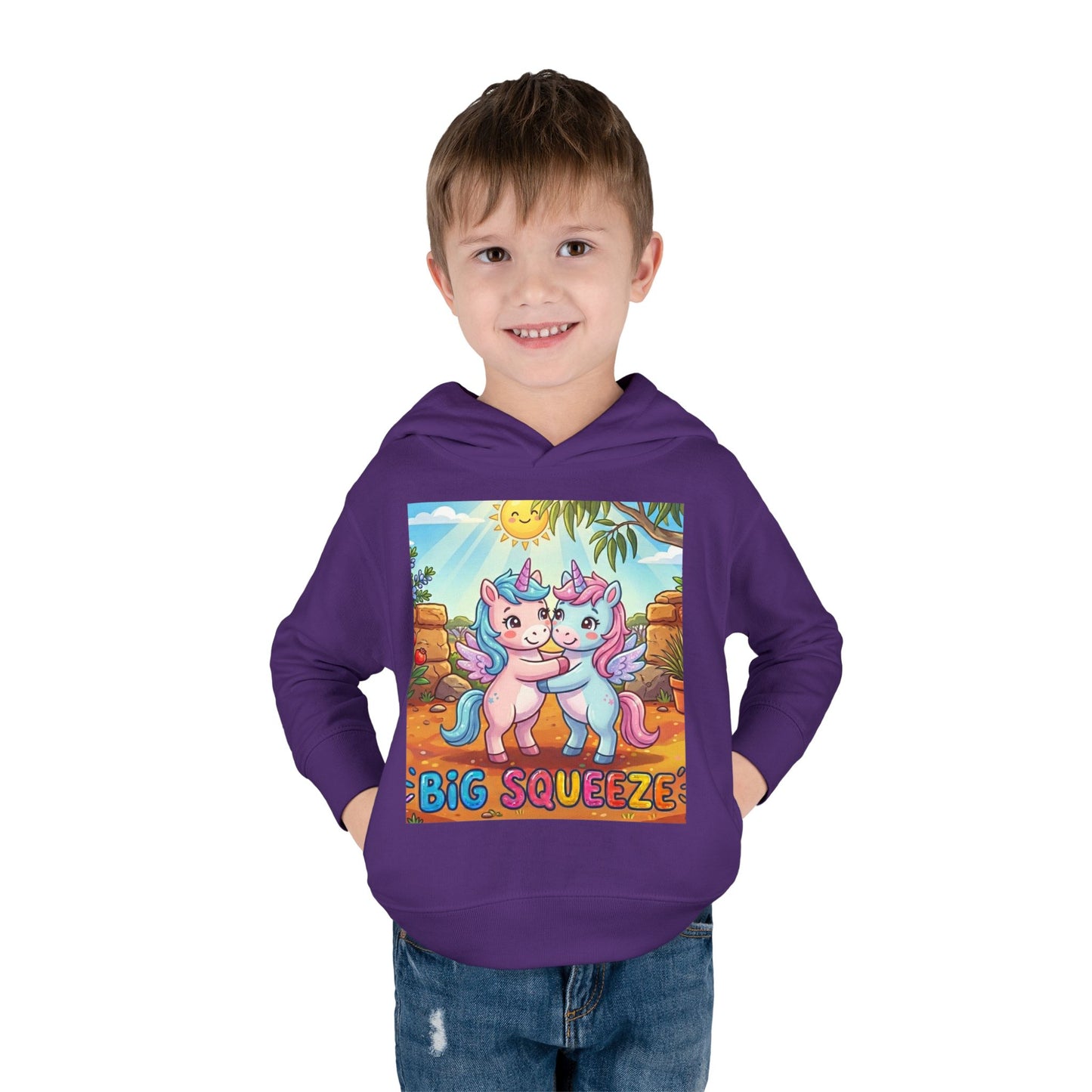 Big Squeeze Unicorn Toddler Pullover Fleece Hoodie